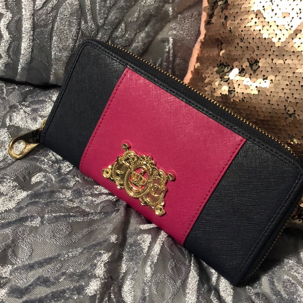 NWOT Juicy Couture pink and regal blue wallet